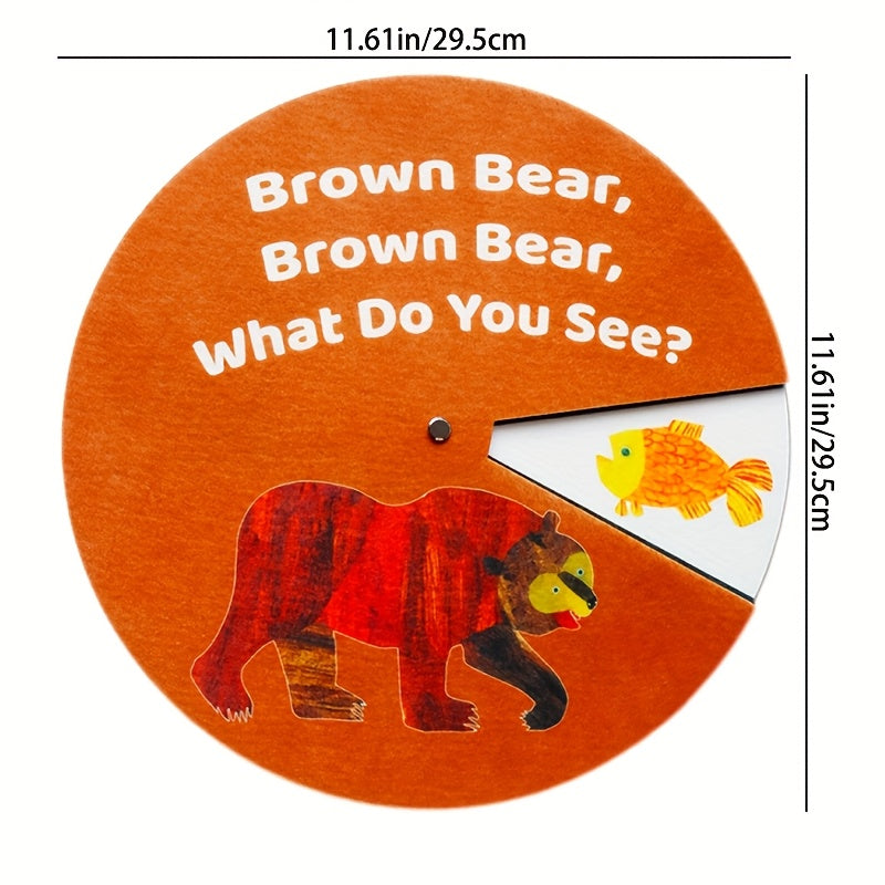 Double Layer Felt Turntable Brown Bear Brown Bear Interactive Picture Book Game