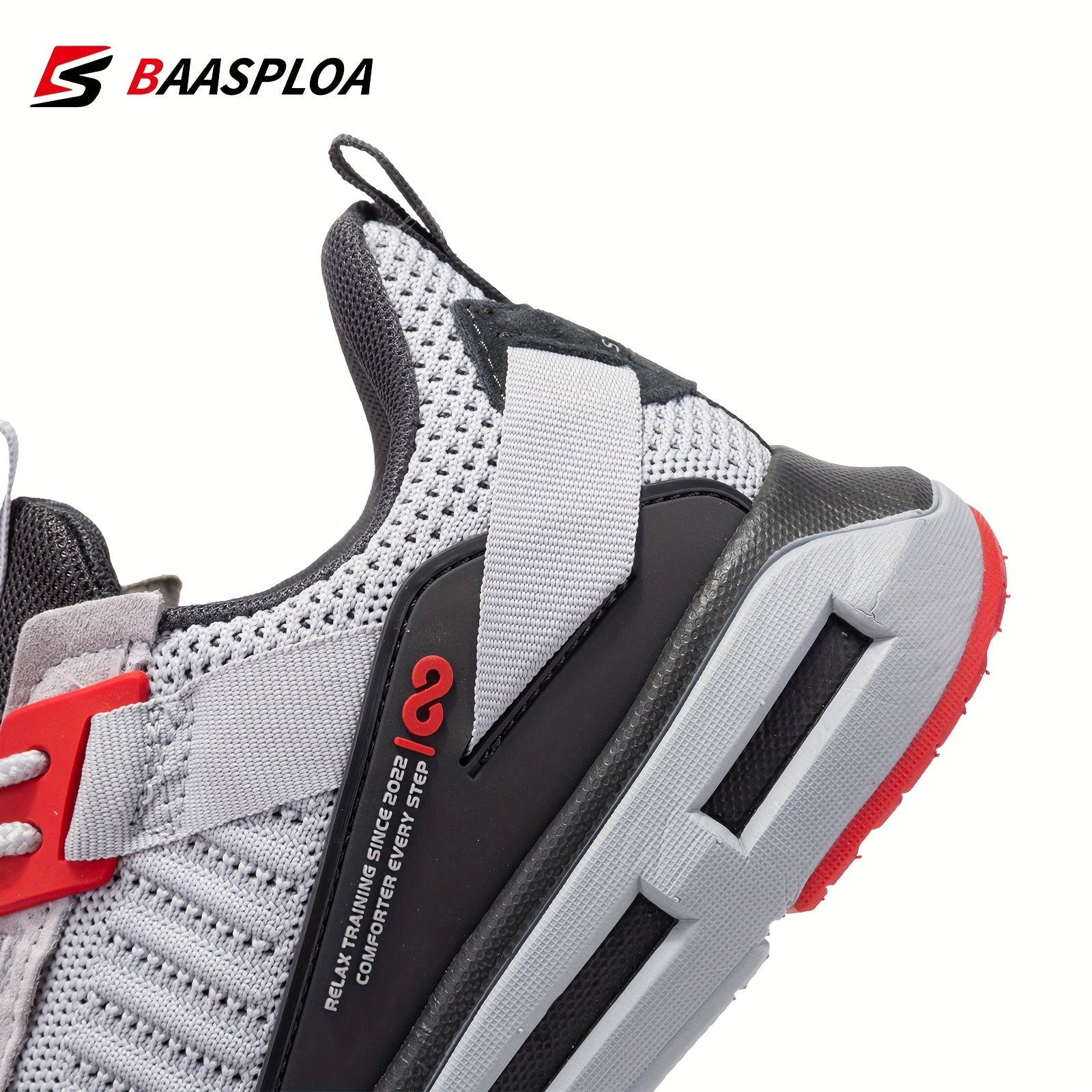 Baasploa Men's Knit Running Shoes - Soft Sole Sneakers for Jogging