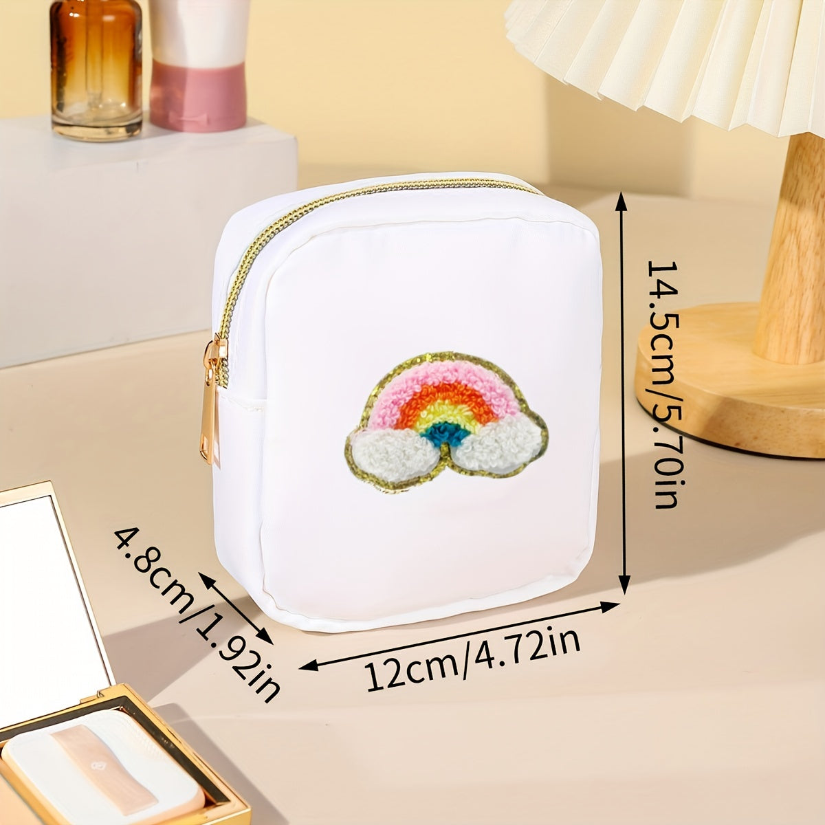 Small Nylon Makeup Bag for Purse Waterproof Travel Pouch
