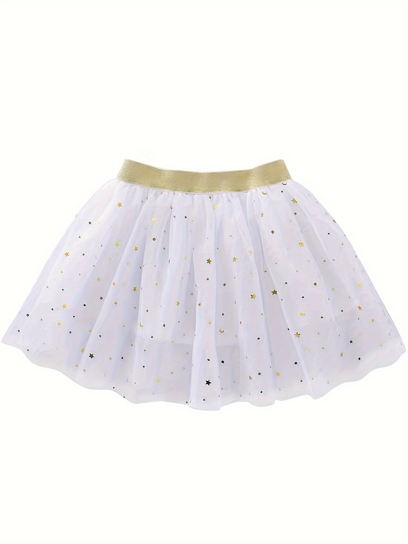 Star Sequin Tutu Skirt Toddler Girls Solid Mesh Skirt Kids Clothes