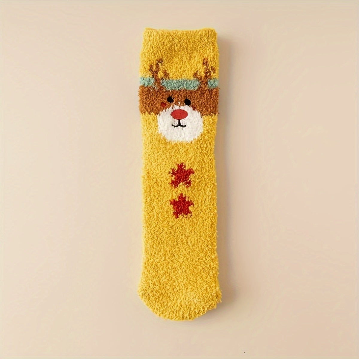 Cartoon Print Socks & Fuzzy Warm Stockings