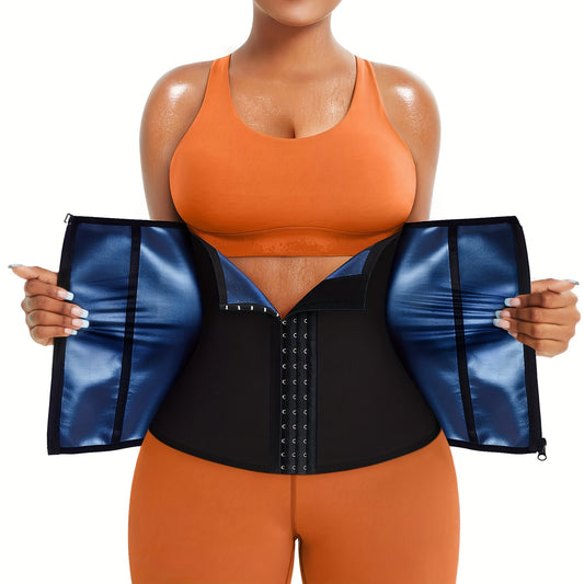Waist Trainer Trimmer Belt Tummy Control Zipper Wrap Cincher Women's Shapewear