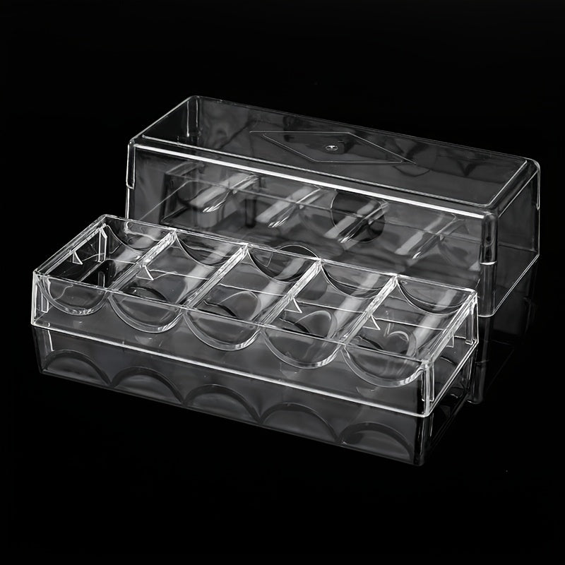 1pc Poker Chips Box Transparent Organizer Supplies