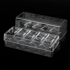 1pc Poker Chips Box Transparent Organizer Supplies