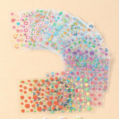 30pcs Floral Nail Art Stickers Various Flower & Cartoon Designs