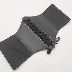 Women's Elastic Corset Skinny Leather Belt