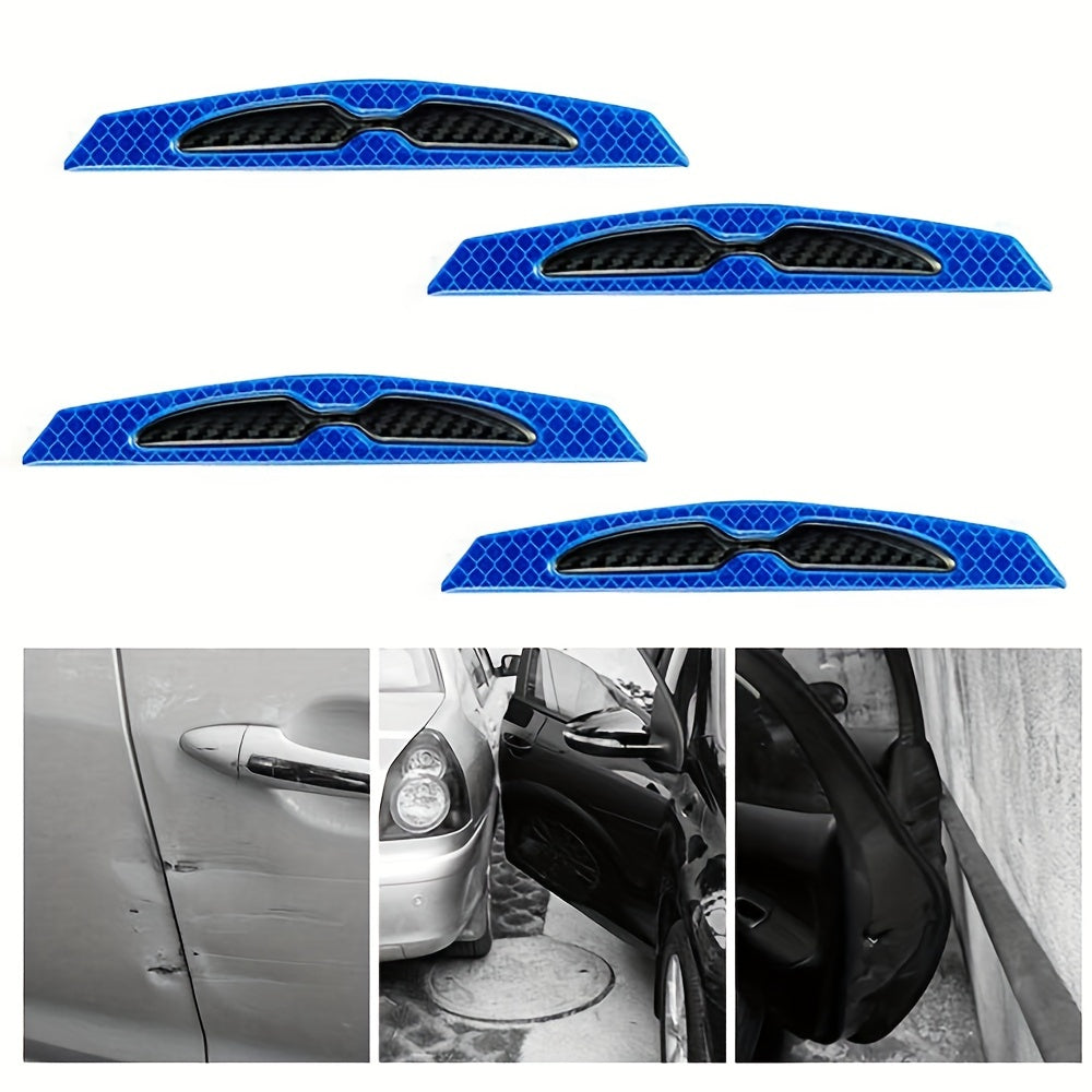 4pcs Car Door Bumper Strip Protect Collisions Scratches