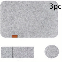 3pcs Felt Placemat Set with Coaster & Fork Bag