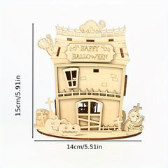 Halloween 3D Wooden Puzzle DIY Zombie Dolls Decorations
