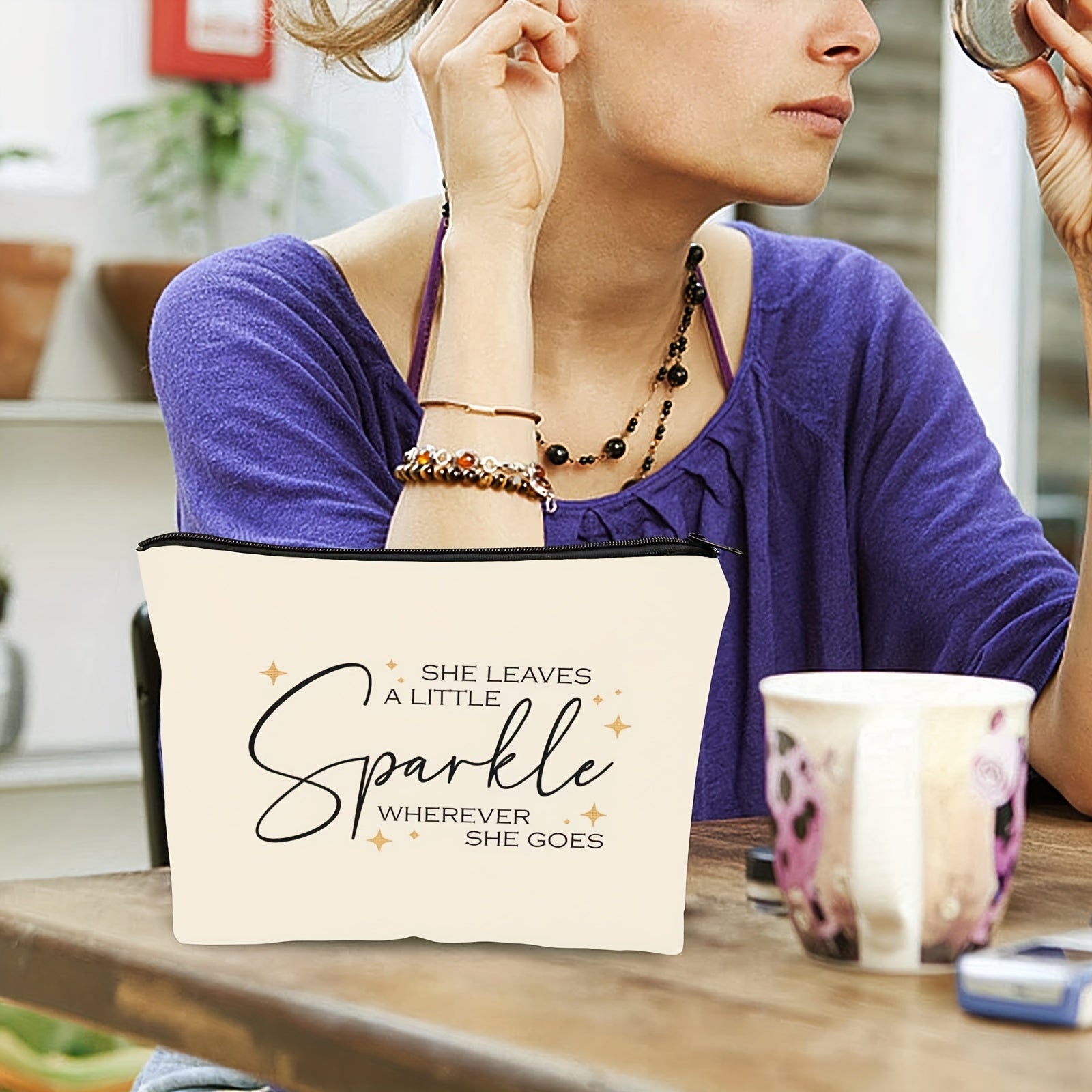 She Leaves A Little Sparkle Makeup Bag Gift