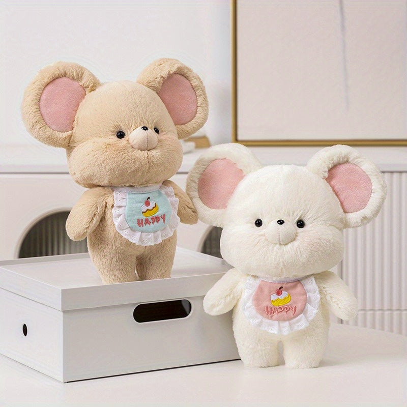 Big Ears Milk Tea Lele Mouse Plush Toy Soft Stuffed Animal for Photo Props