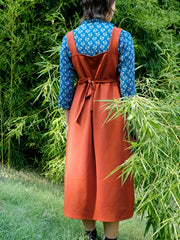  Square Neck Maxi Cami Dress With Pockets