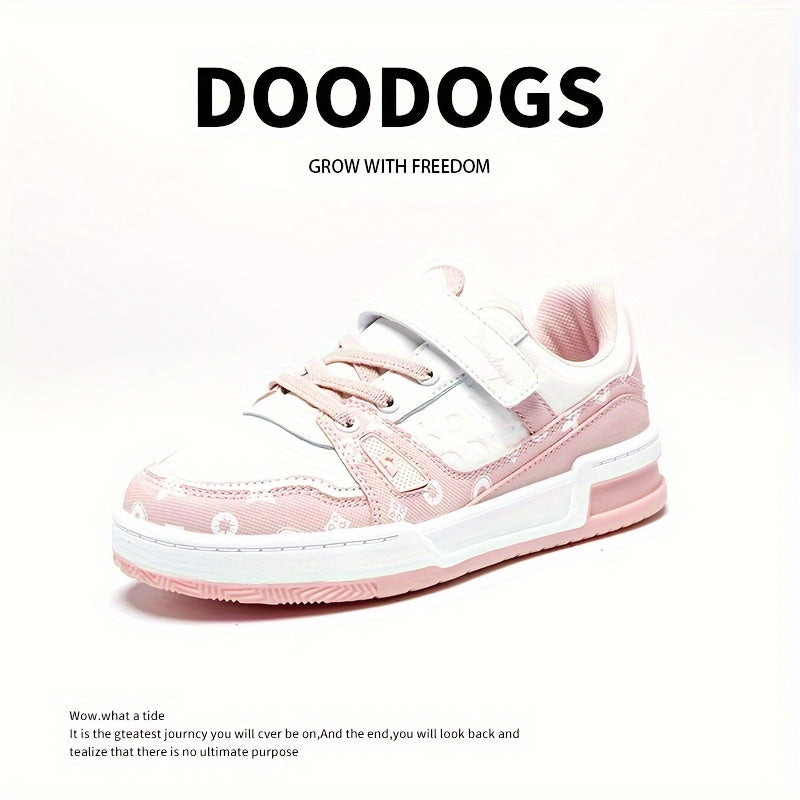 DOODOGS Girl's Street Style Skate Shoes Soft Sole Sneakers
