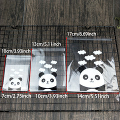 100pcs Panda Pattern Candy Bags Self Adhesive Gift Pouch