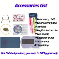 DIY Golden Edge Embroidery Bag Kit for Adults Beginners DIY Wallet Handbag