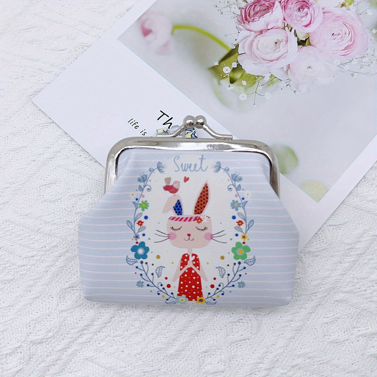 Girls Coin Purse Rabbit Pattern Coin Purse Bag Birthday Gift