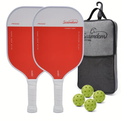 Pickleball Paddle Set with 2 Rackets, 4 Balls, and Bag