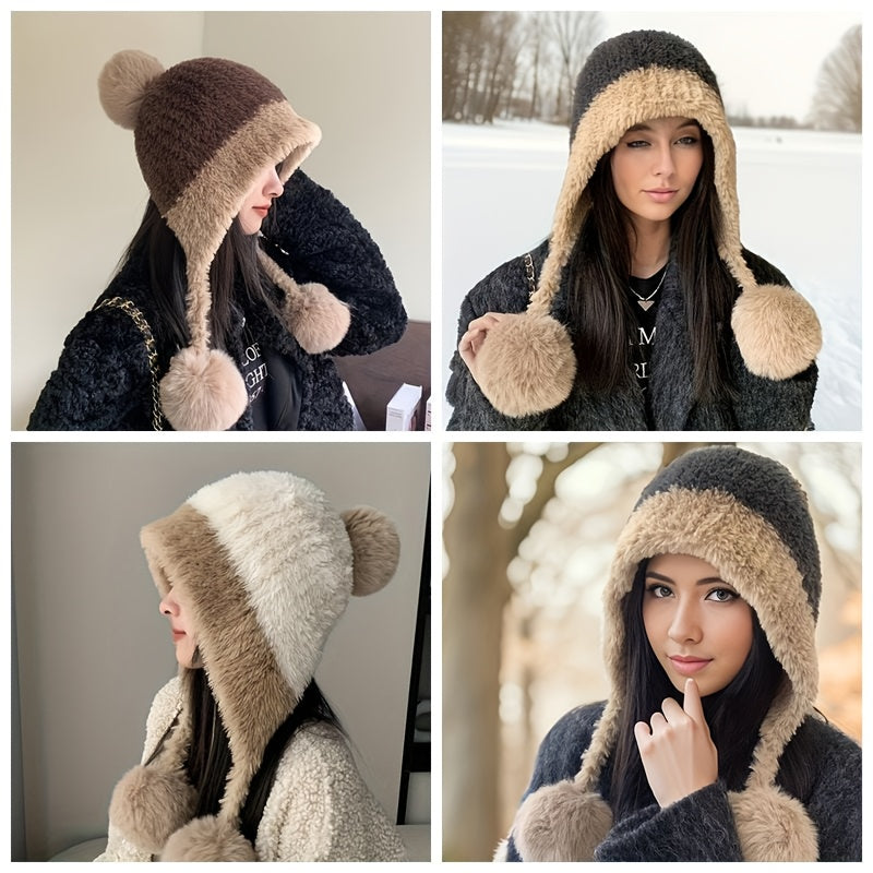 Thickened Women's Winter Hat for Various Occasions, Warm and Windproof