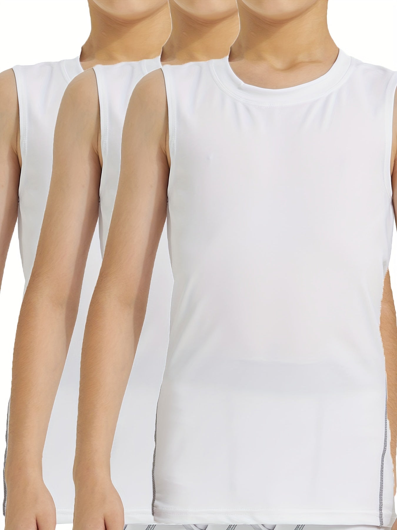 3PCS Kids Sport Vest Boys Quick Dry Fitness Top
