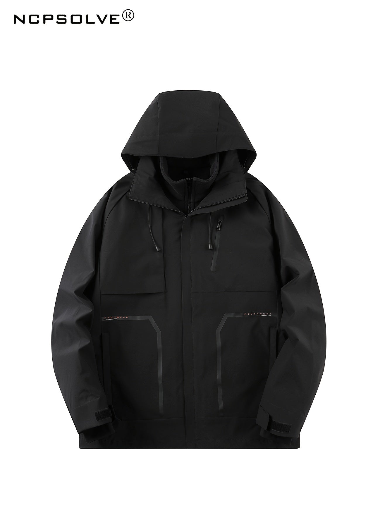 Men's 3-in-1 Outdoor Jacket Hooded Windbreaker