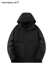 Men's 3-in-1 Outdoor Jacket Hooded Windbreaker