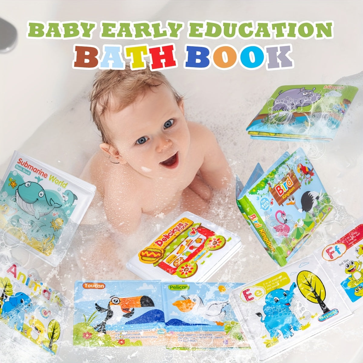 Interactive Bath Book & Floating Toy Set for Infants