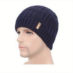 Skullies Beaines Knitted Hat Winter Hats Men Women Bonnet Warm Thick Fur Cap