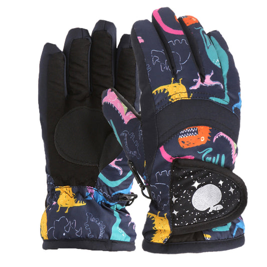 Warm Waterproof Kids Gloves for Outdoor Activities in Winter