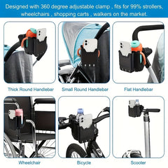Universal Stroller Cup Holder with Phone Holder