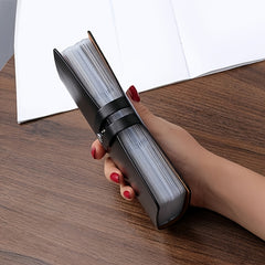 RFID Credit Card Holder 96 Card Slots Large Capacity PU Leather Card Holder