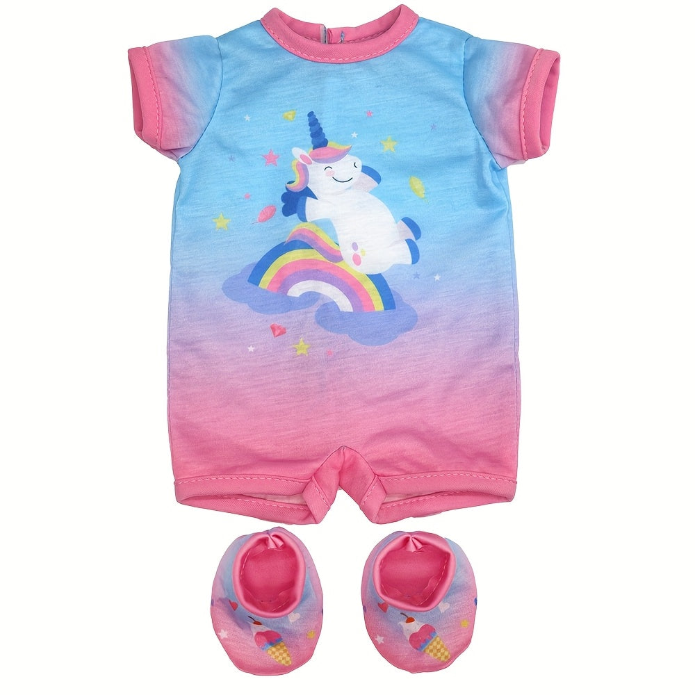 Animal Pattern Doll Clothes for 10-17 Inch Newborn Dolls