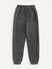  Solid High Rise Jogger Trousers