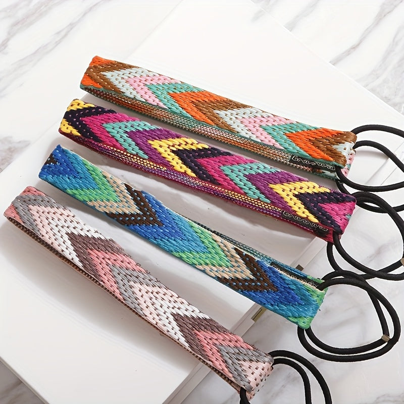 Colorful Woven Hair Tie Band Bohemian Headband