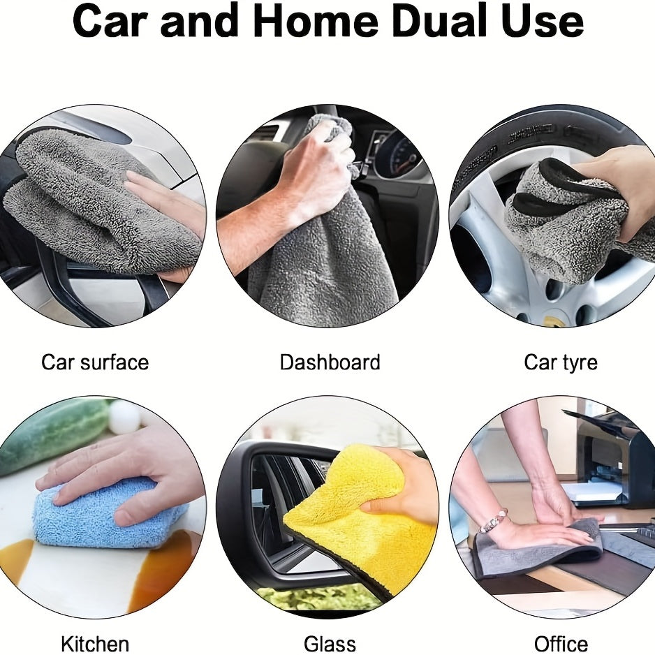 3 PCS Car Cleaning Cloths 30x40 CM Drying Towel With Hook