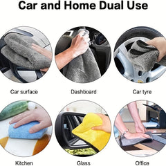 3 PCS Car Cleaning Cloths 30x40 CM Drying Towel With Hook