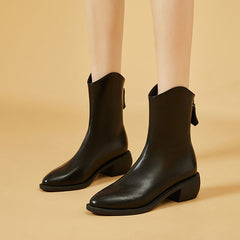 British Style Faux Leather Chelsea Boots Soft Sole Ankle Boots