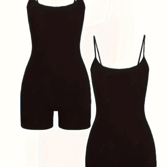 Solid Yoga Cami Romper Quick Drying Fitness Jumpsuit Women Activewear