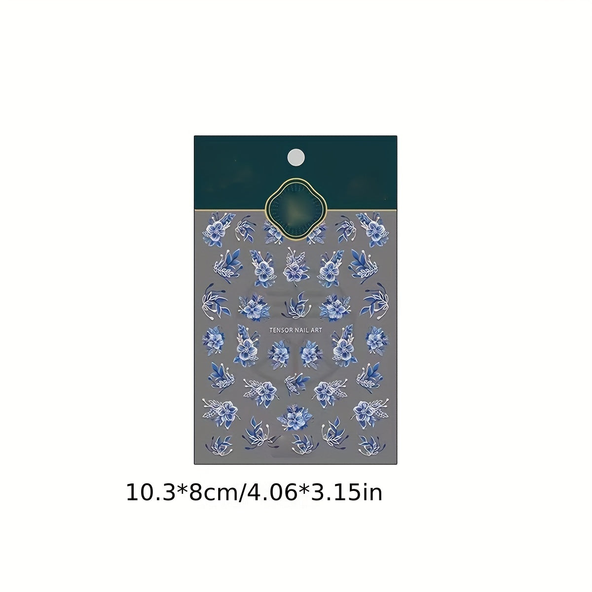 Purple Flower 5D Nail Stickers for Effortless Glamour