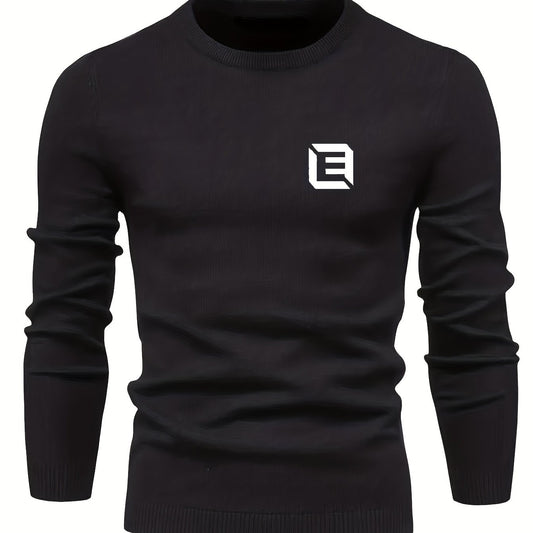 Men's Warm Crew Neck Pullover Sweater for Fall Winter