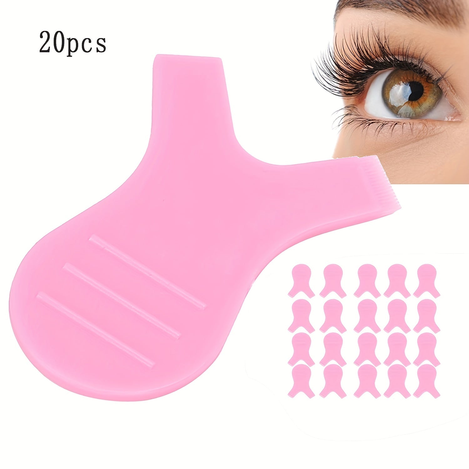 20pcs Eyelash Extension Kit Tweezers & Brow Lamination Brush