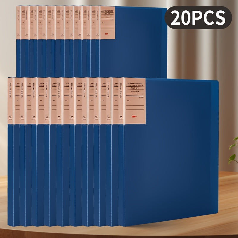 20pcs School File Storage Folder Plastic A4 Office Supplies