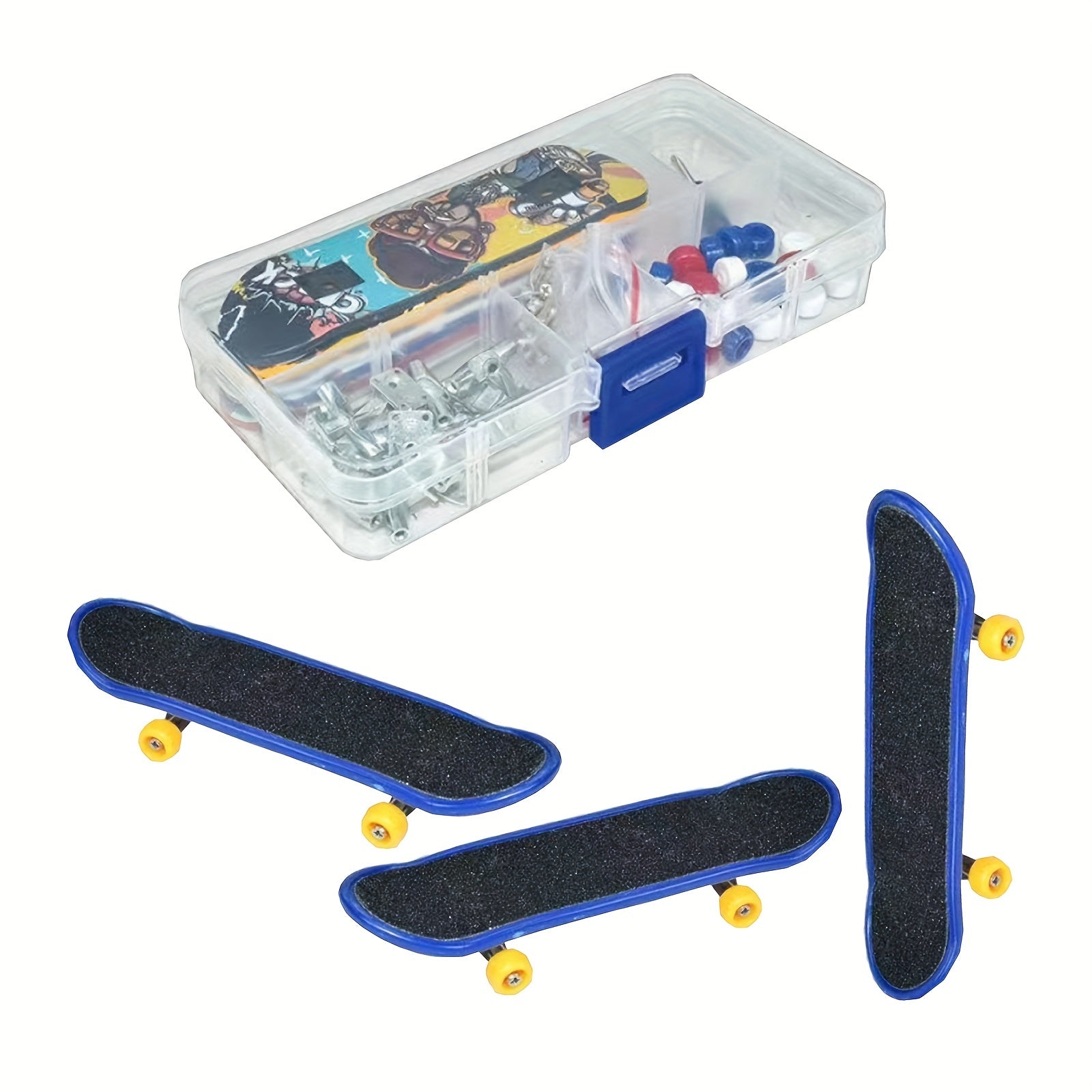 Mini Finger Skateboard Puzzle Toy Gift with Storage Box