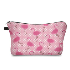 Flamingo Pattern Makeup Bag Waterproof Travel Cosmetic Pouch for Women
