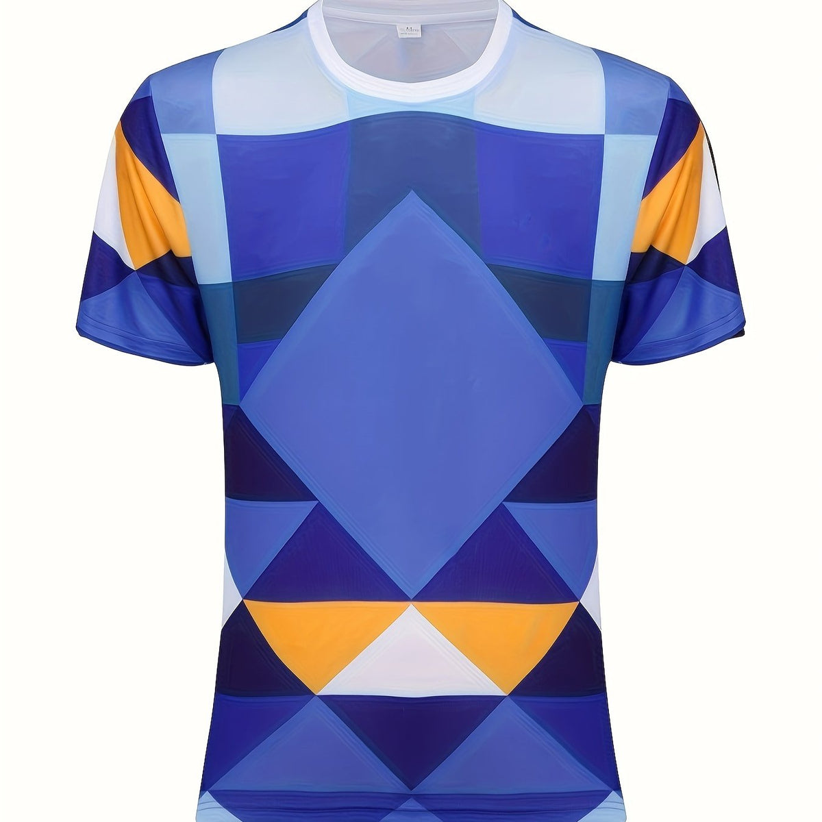 Men's Geometry Pattern Breathable Soccer Club Uniform Shirt