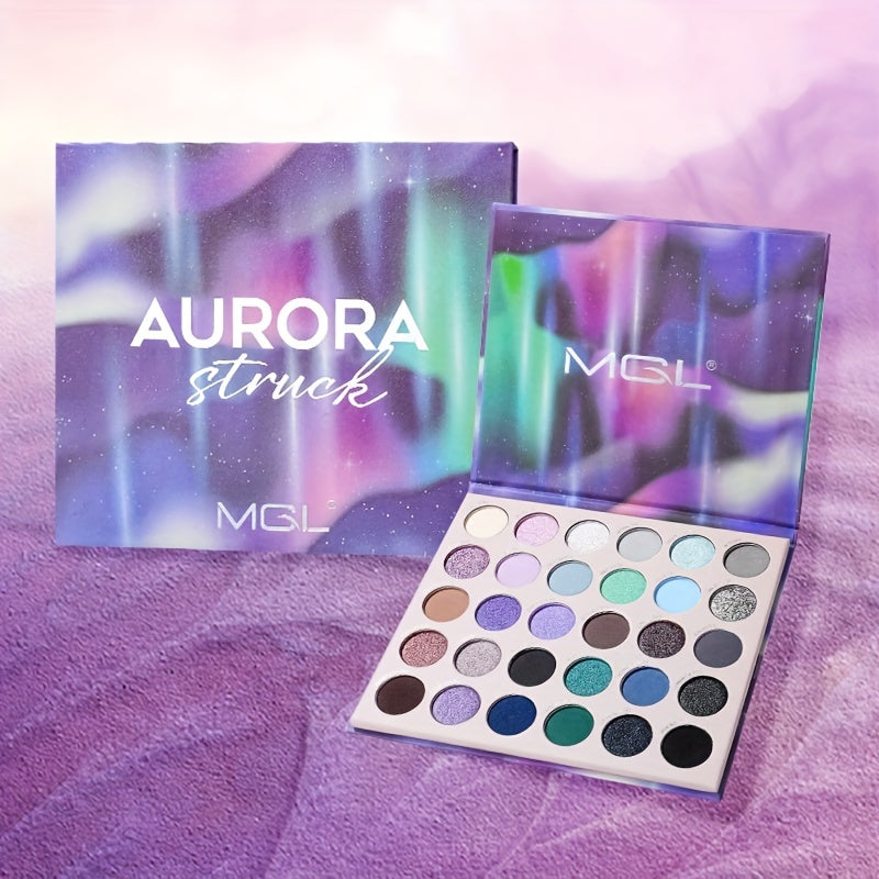 Purple Cold Tone Eyeshadow Palette Pearly Matte Shimmer