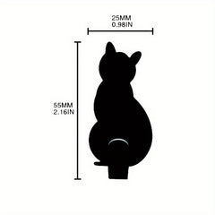 2pcs Stainless Steel Cat Shape Strong Viscose Anti Rust Hook