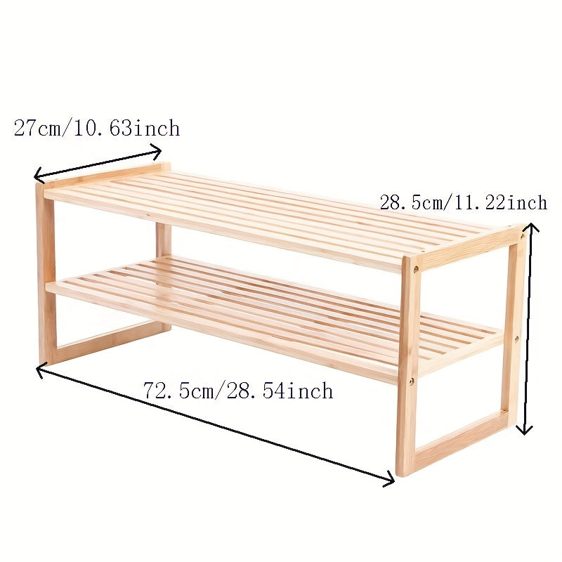Bamboo Shoe Rack For Entryway Shoe Shelf Closet Shoe Storage Organizer