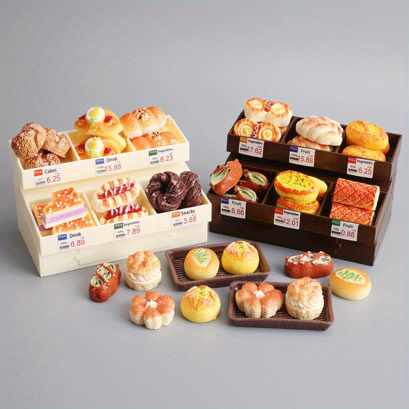 Mini Shelf for Simulated Bread and Play Desserts Storage