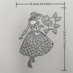 Vintage Girl Cutting Mold for DIY Scrapbooking Album Craft
