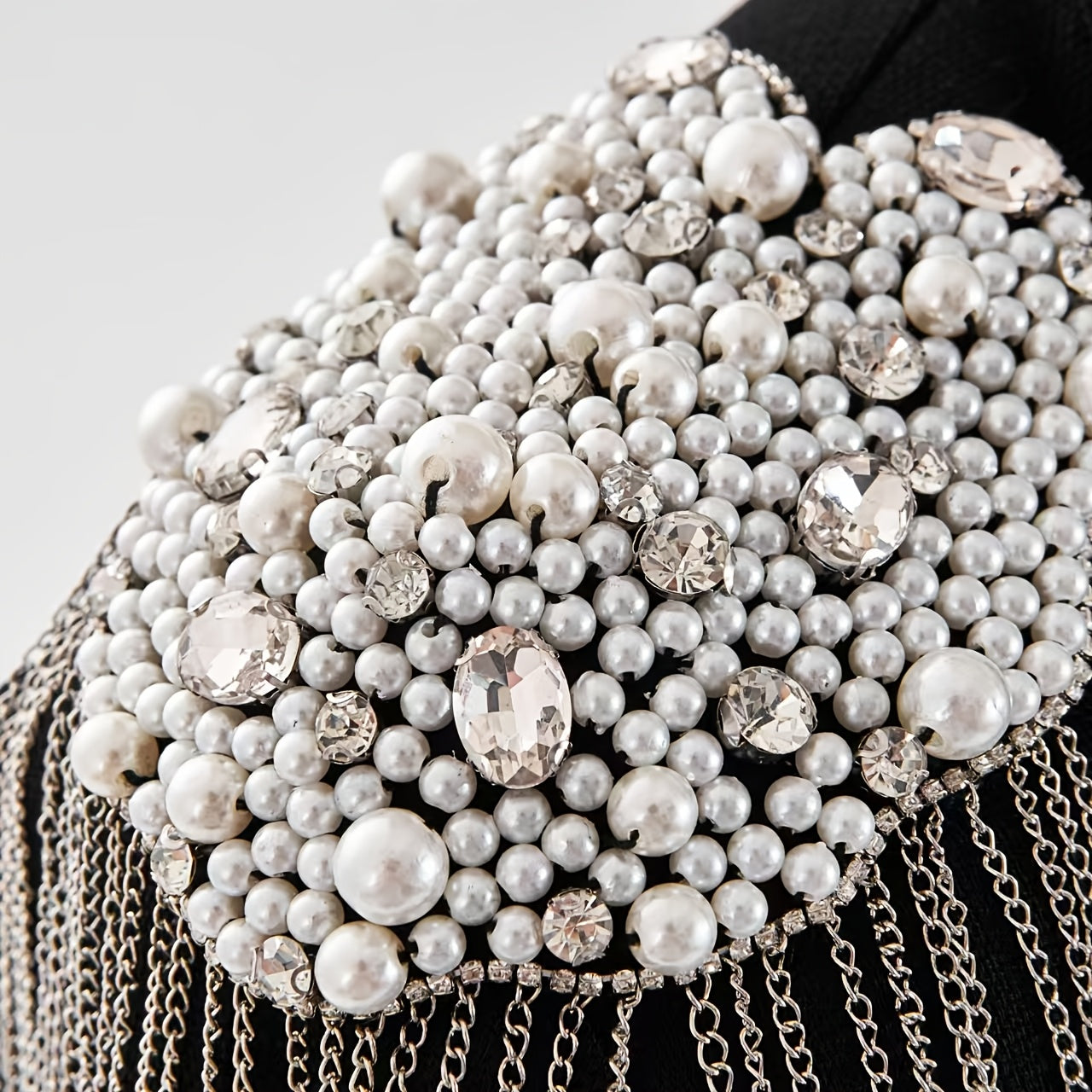 Rhinestone Tassel Shoulder Decoration for Suits & Costumes